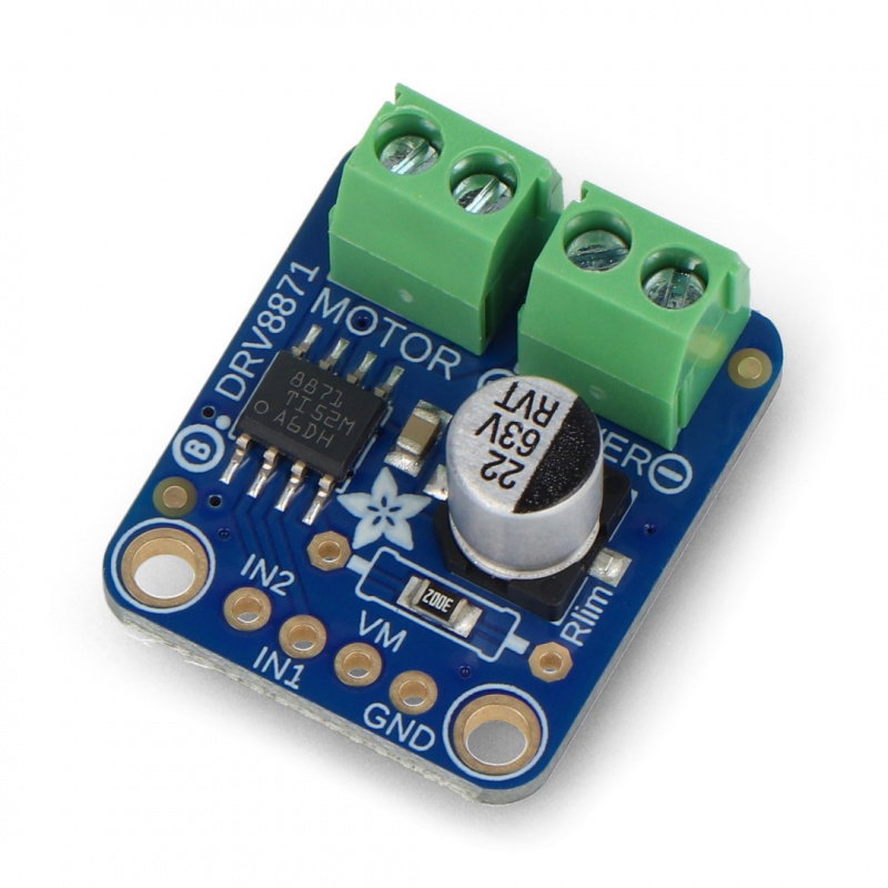 DRV8871 - jednokanálový budič motoru 45 V / 3,6 A - Adafruit