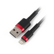 Kabel Lightning USB do USB-C 1m (czarno-czerwony)