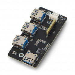 Adaptér PCIe na USB 3.2 Gen1 HUB 4x USB - kompatibilní s