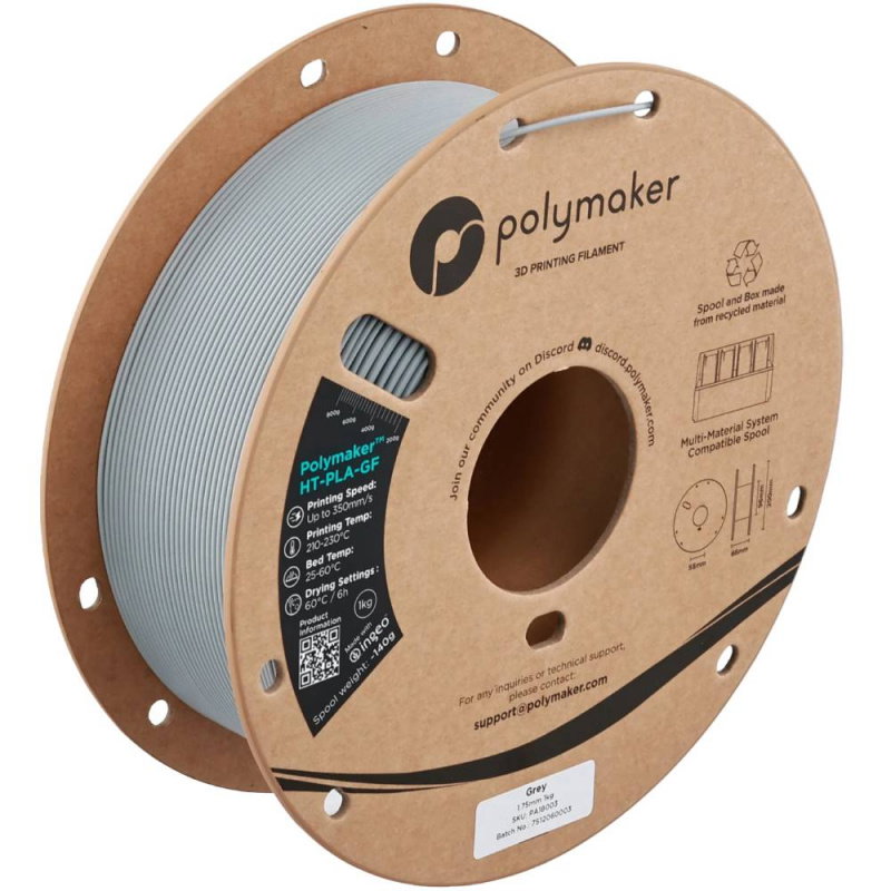 Filament Polymaker HT-PLA-GF 1,75mm 1kg - Grey