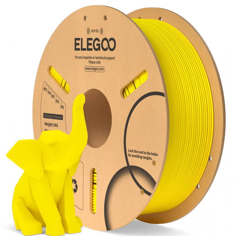Elegoo PLA Yellow 1,75 mm / 1000 g Paper Spool(RFID) 1KG Paper