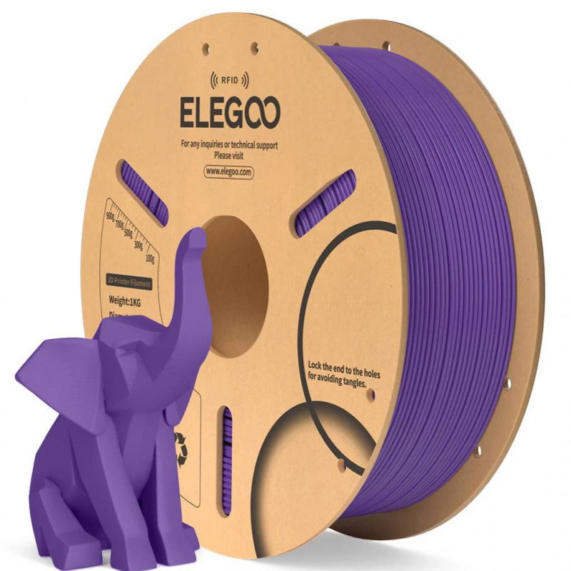 Elegoo PLA Purple 1,75 mm / 1000 g Paper Spool(RFID) 1KG Paper