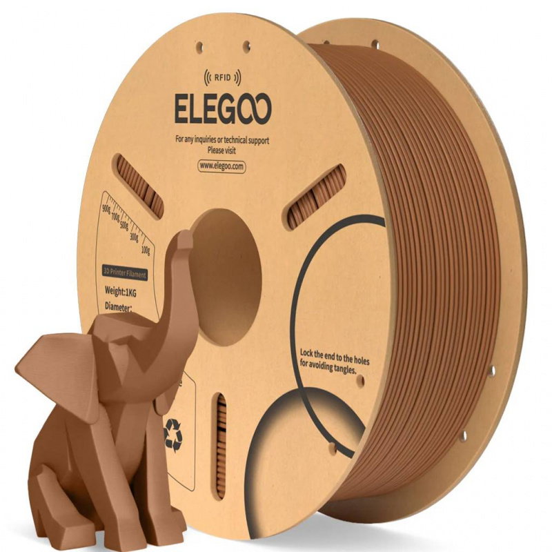 Elegoo PLA Brown 1,75 mm / 1000 g Paper Spool(RFID) 1KG Paper