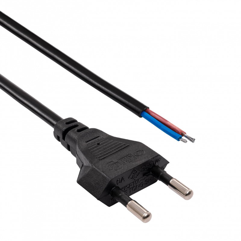 Kabel zasilający bez zakończenia Akyga AK-OT-04A CU 2x0.5mm²