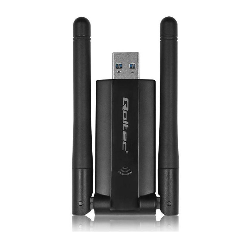 Qoltec Karta sieciowa zewnętrzna | Szybki Adapter USB DUAL