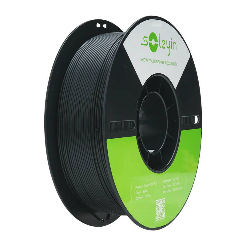 Soleyin Ultra PLA Black_1.75_1KG_Neutral Plastic