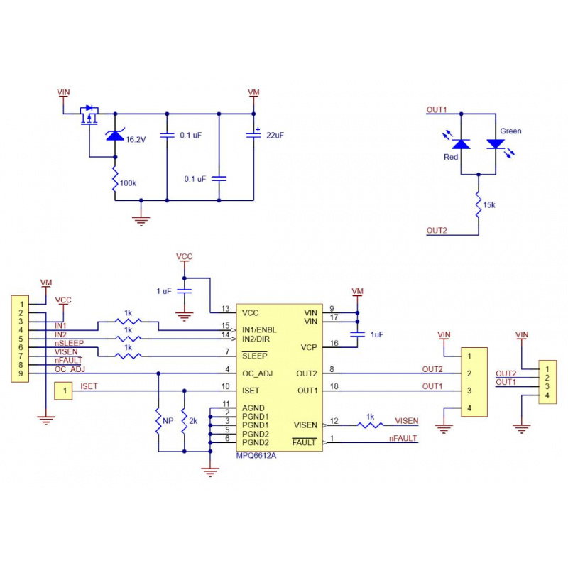 MPQ6612A Single Brushed DC Motor Driver Carrier