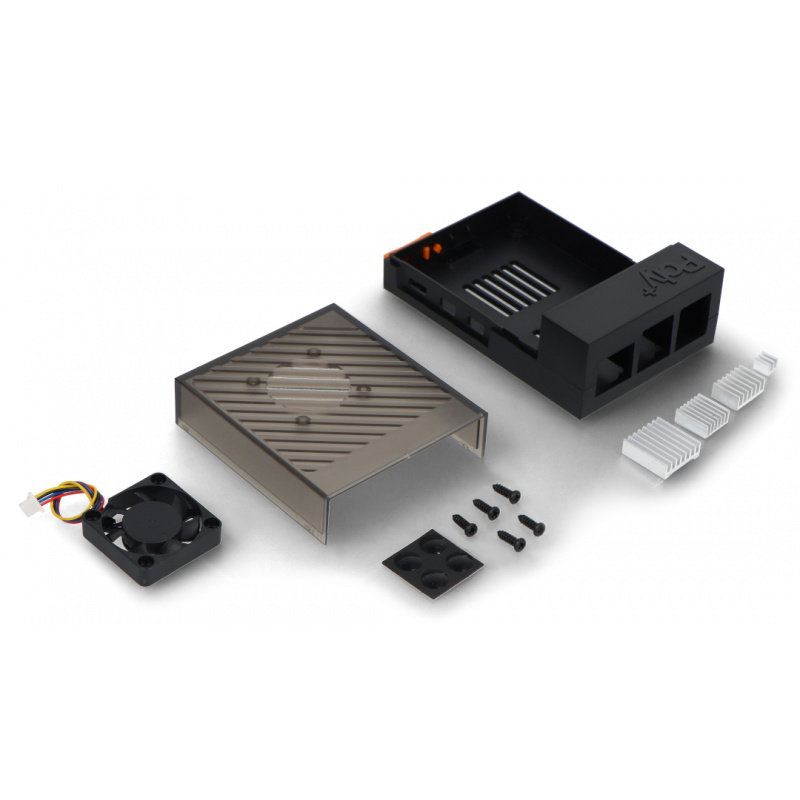 Argon Poly+5 Case with 30mm PWM Fan (Black-Black)