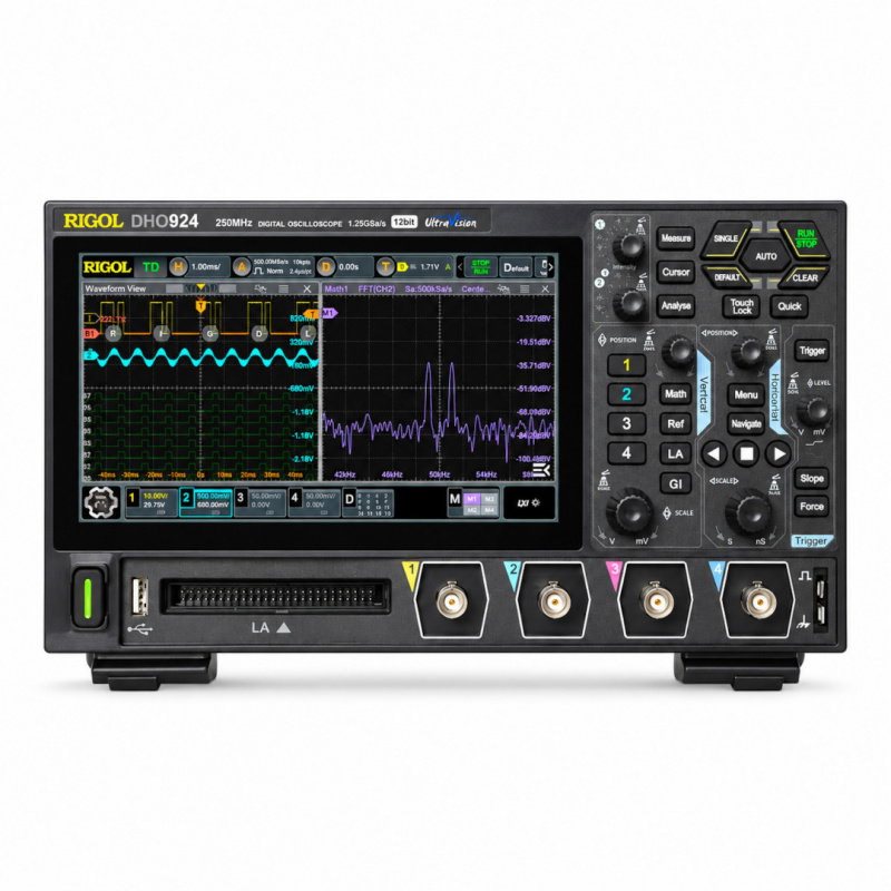 Digitální osciloskop RIGOL DHO924S - 4 kanály, 250 MHz, 1,25