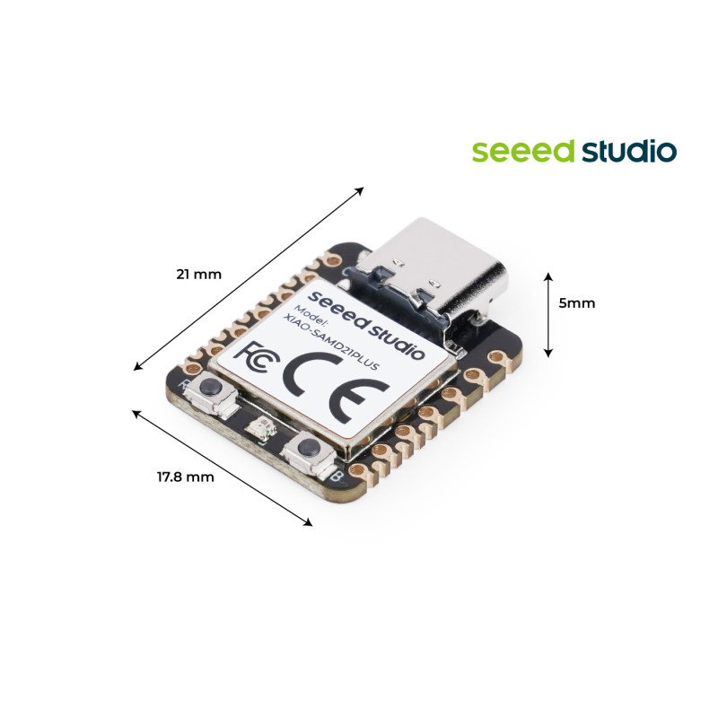 Seeed Xiao SAMD21 Plus - 27 GPIO/nabíjení Li-ion - Arduino/CircuitPython - Seeedstudio 100031394