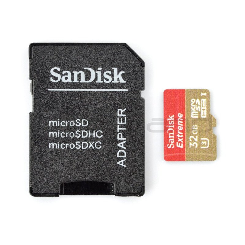 Paměťová karta SanDisk Extreme micro SD / SDHC 32 GB UHS-I třídy 10 s adaptérem