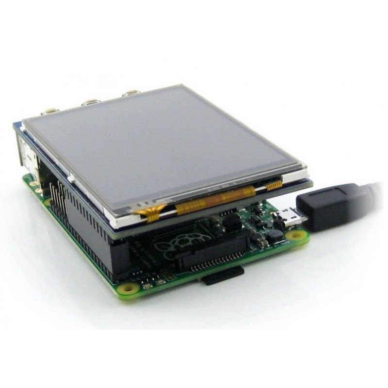 3,2 "TFT 320x240px GPIO odporový dotykový LCD displej pro Raspberry Pi 2 / B +