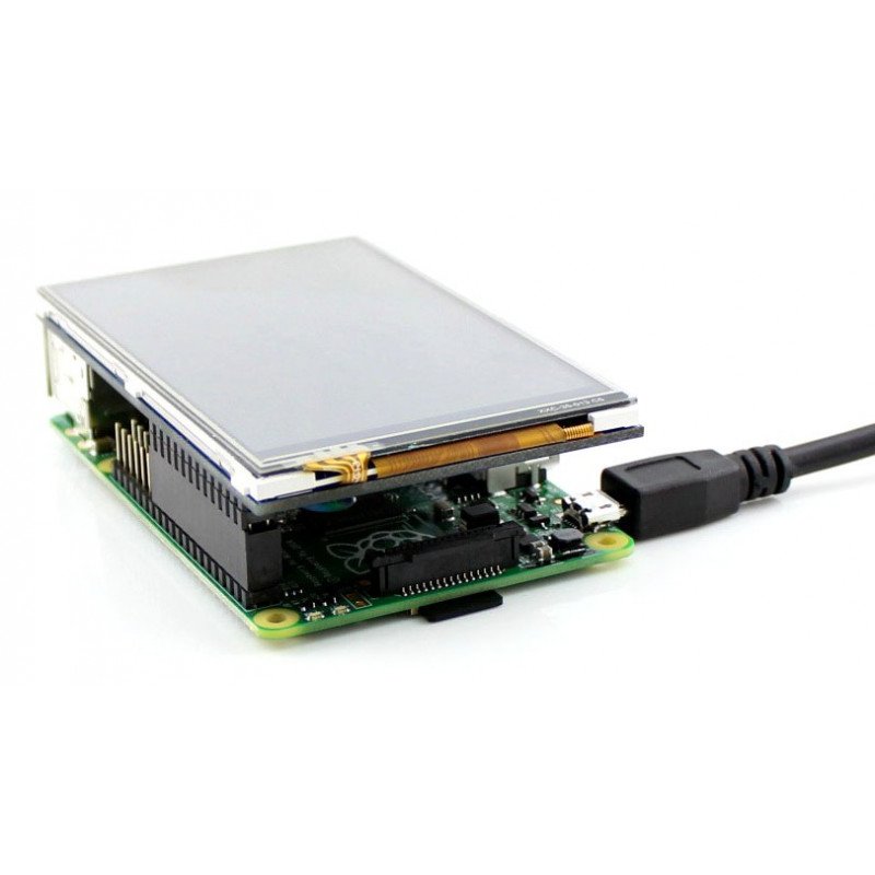 Odporový dotykový LCD TFT 3,5 "320x240px GPIO pro Raspberry Pi 2 / B +