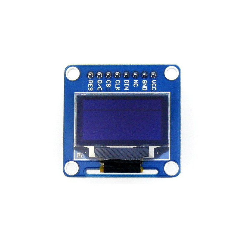 OLED displej, dvoubarevný grafický 0,96 "128x64px SPI / I2C - jednoduché konektory