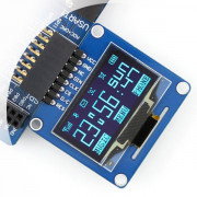 OLED displej, dvoubarevný grafický 1,3 "128x64px SPI / I2C-úhlové konektory