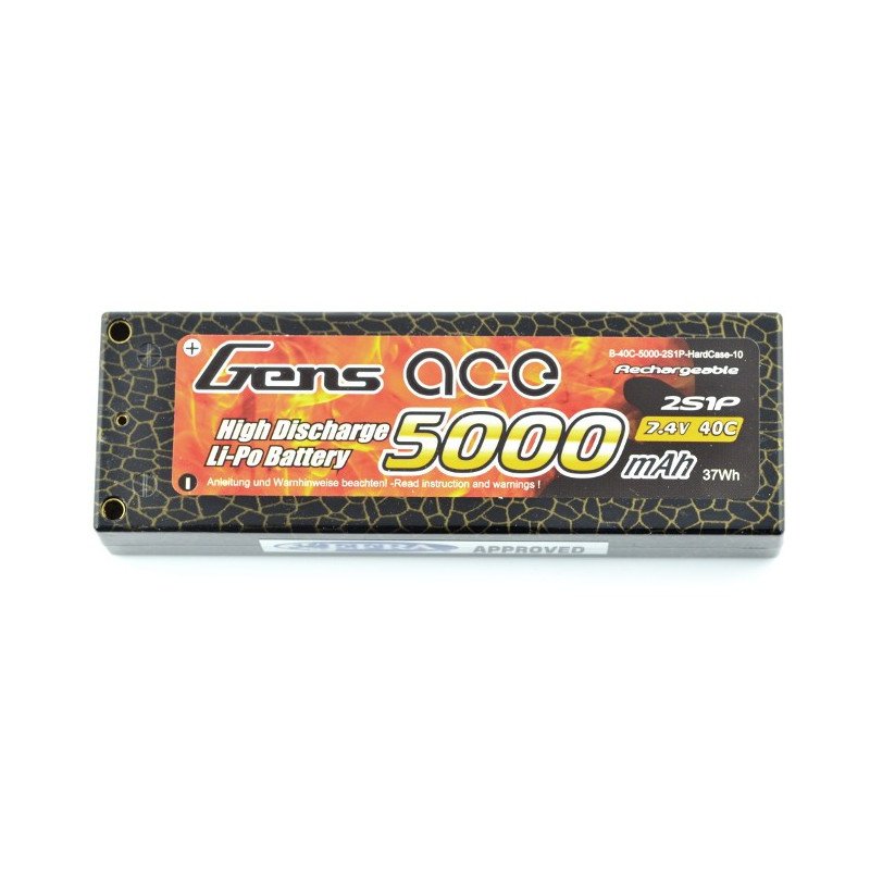 LiPol Gens Ace HardCase 5000mAh 40C 2S 7,4V balení