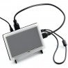 Odporový dotykový LCD TFT 5 "800x480px HDMI + USB pro Raspberry Pi 2 / B + a černobílé pouzdro - zdjęcie 8