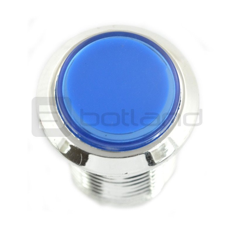 Tlačítko 3,3 cm - modré podsvícení