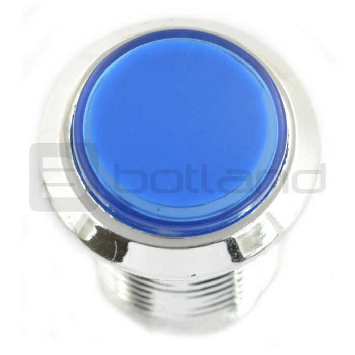 Tlačítko 3,3 cm - modré podsvícení