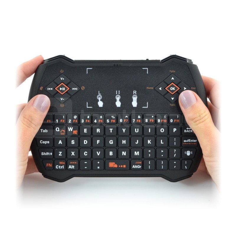 Multifunkční klávesnice V6A - bezdrátová klávesnice + touchpad