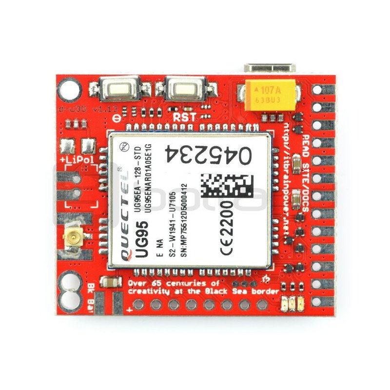 d-u3G μ-shield v.1.13 - pro Arduino a Raspberry Pi - u.FL konektor