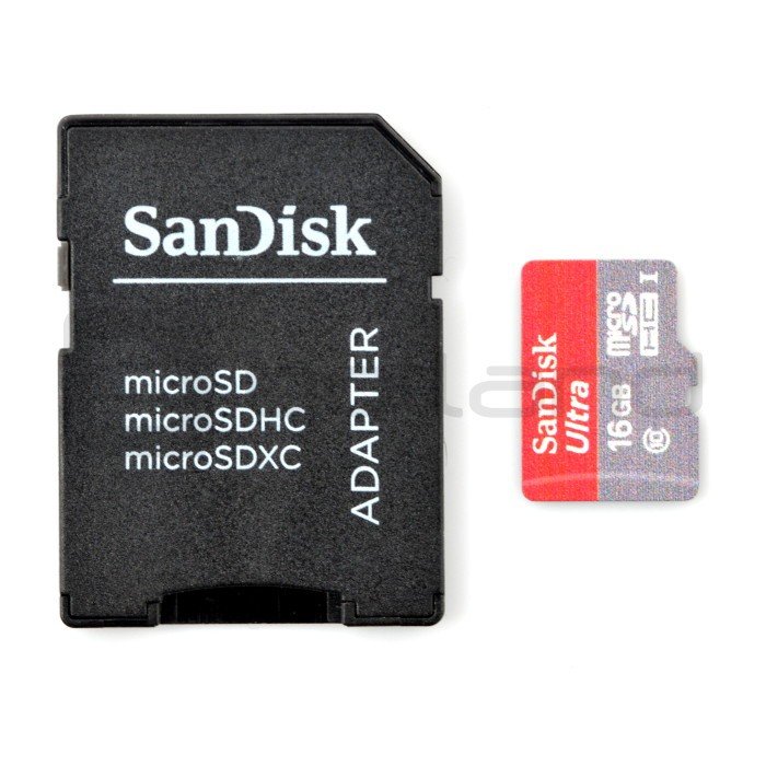 Paměťová karta SanDisk Ultra micro SD / SDHC 16 GB 533x UHS-I třídy 10 s adaptérem