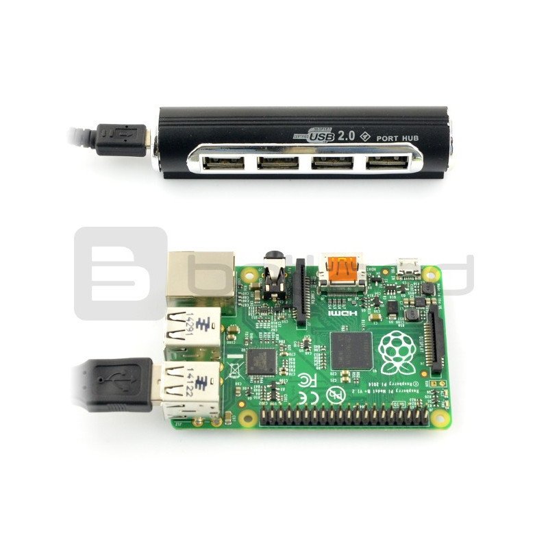 Tracer H6 - HUB USB 2.0 aktivní 4portový rozbočovač s napájením 5V / 1A