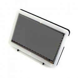 TFT kapacitní dotyková obrazovka LCD 7 '' 800x480px HDMI + USB pro Raspberry Pi 2 / B + + černobílé pouzdro