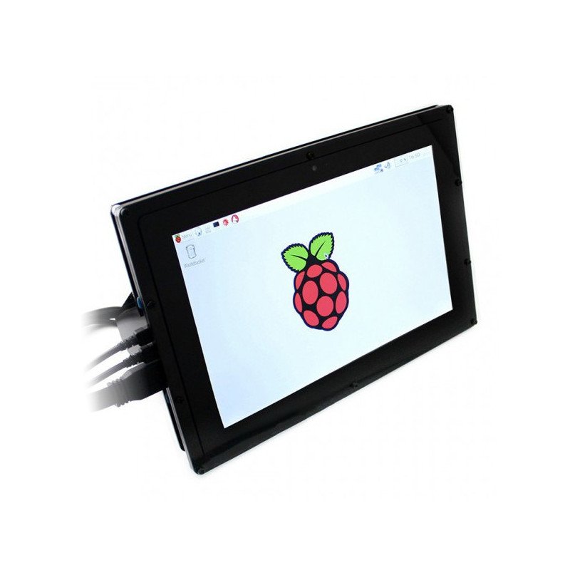 IPS LCD kapacitní dotyková obrazovka 10,1 '' 1280x800px HDMI + USB pro Raspberry Pi 3/2 / B + + černé pouzdro