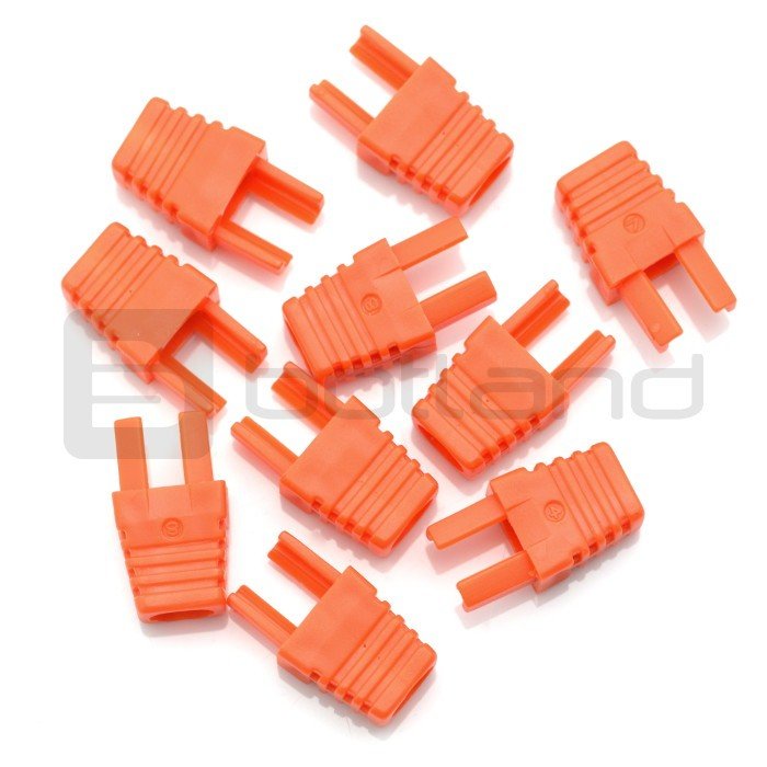 Odlehčení tahu pro kabel RJ45 8P8C - oranžové - 10ks