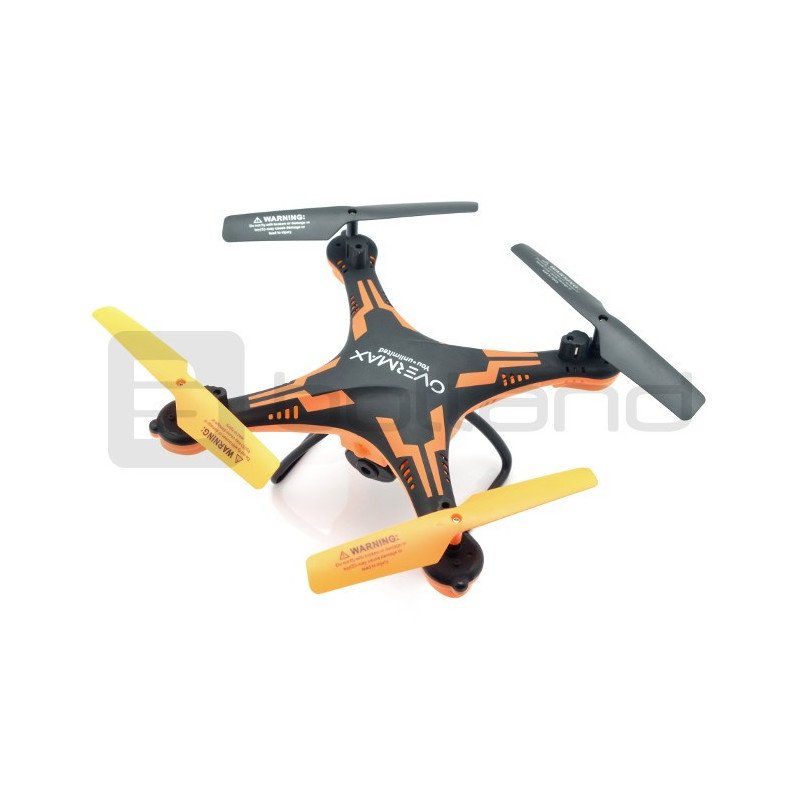 Drone quadrocopter OverMax X-Bee drone 3.1 plus wi-fi 2.4GHz s FPV kamerou černá a oranžová - 34cm + 2 další baterie