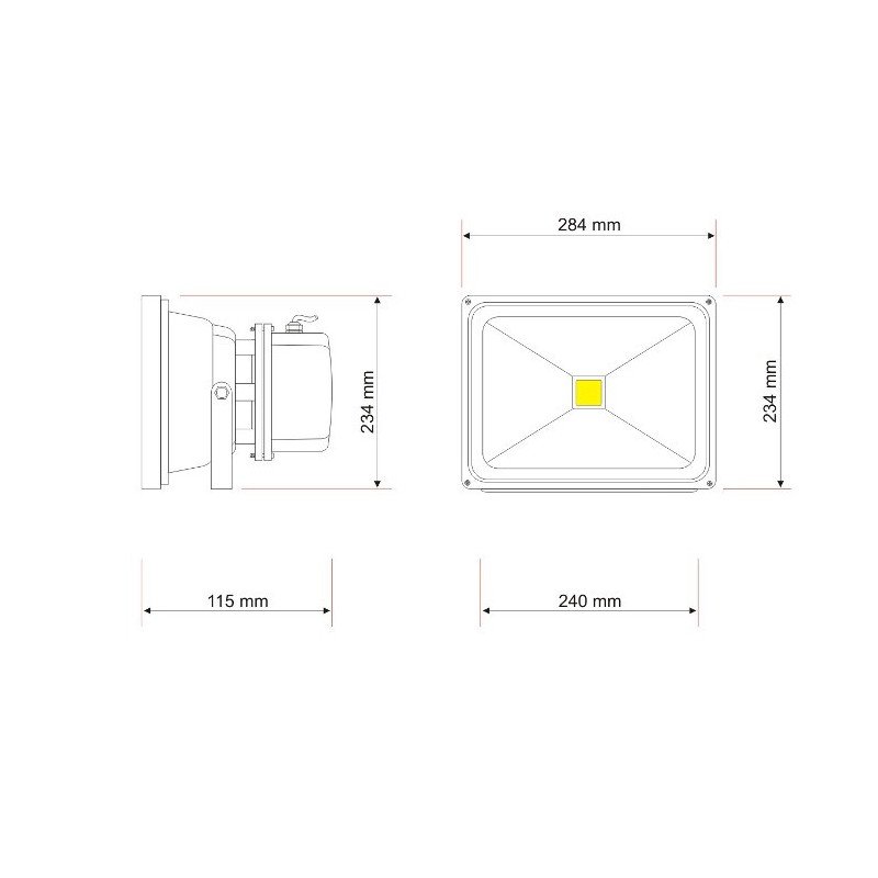 Venkovní lampa LED ART, 50 W, 4500 lm, IP65, AC80-265V, 6500K - studená bílá