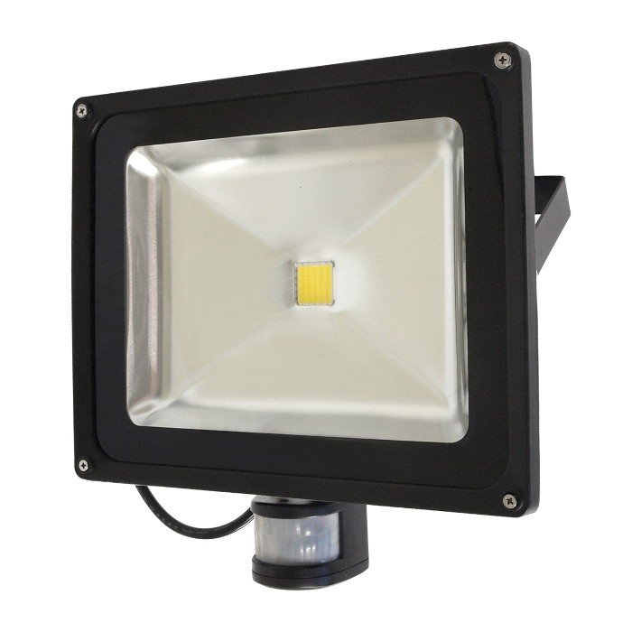 LED venkovní lampa ART EKO PIR s detektorem pohybu, 50W, 3000lm, IP65, AC80-265V, 4000K - neutrální bílá