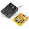 Žlutá deska ESP8266 - WiFi modul ESP-12 + koš na baterie - zdjęcie 1
