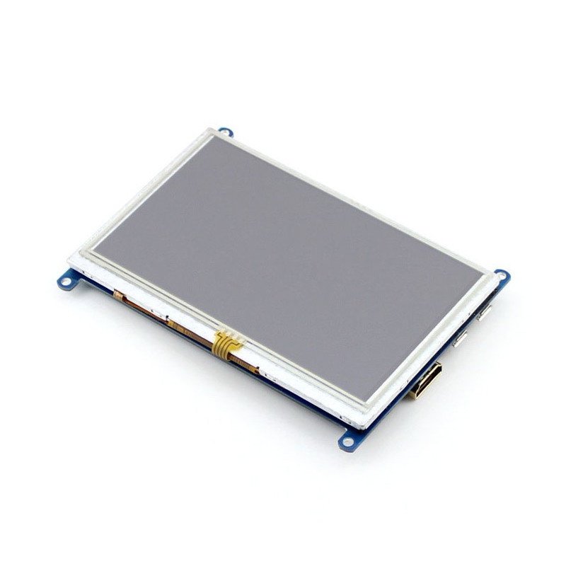 Odporový dotykový displej LCD TFT 5 '' 800x480px HDMI + USB Rev. 2.1 pro Raspberry Pi 3/2 / B +