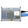 Odporový dotykový displej LCD TFT 5 '' 800x480px HDMI + USB Rev. 2.1 pro Raspberry Pi 3/2 / B + - zdjęcie 5