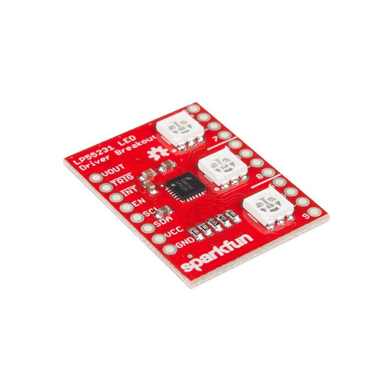 Sparkfun - LP55231 LED ovladač se třemi RGB diodami