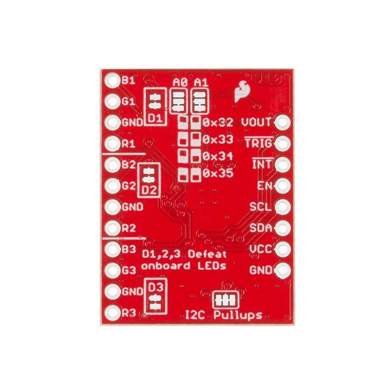 Sparkfun - LP55231 LED ovladač se třemi RGB diodami