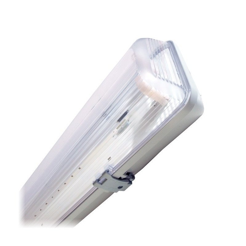 Svítidlo pro 1 ks LED trubic ART T8 60cm, jednostranný napájecí zdroj AC230V s průhledným stínidlem