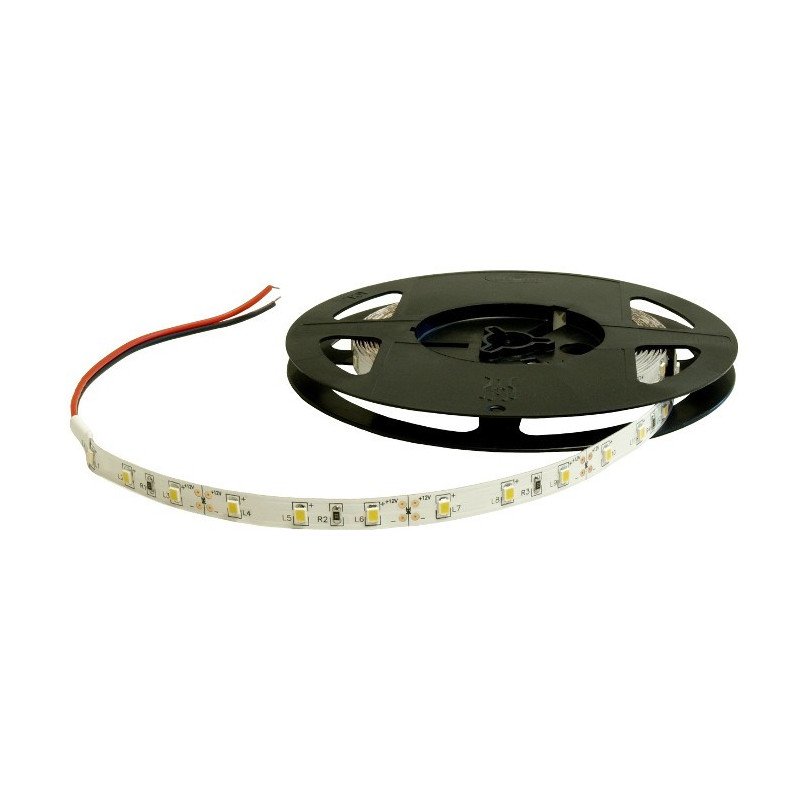 LED pásek SMD2835 IP20 6W, 60 diod / m, 8mm, bíle teplý - 5m