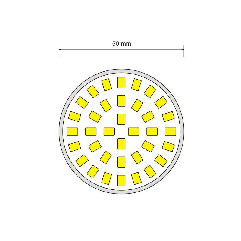 LED žárovka ART, GU10, 4,6 W, 410 lm, teplá barva