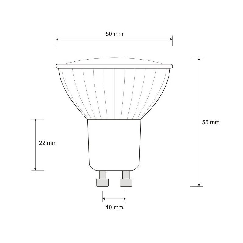 LED ART žárovka, keramika, GU10, 6,5 W, 520 lm, teplá barva