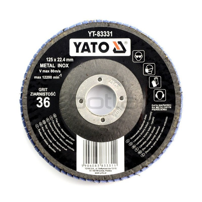 Lamelový disk Yato YT-83331 - konvexní - 125x9mm