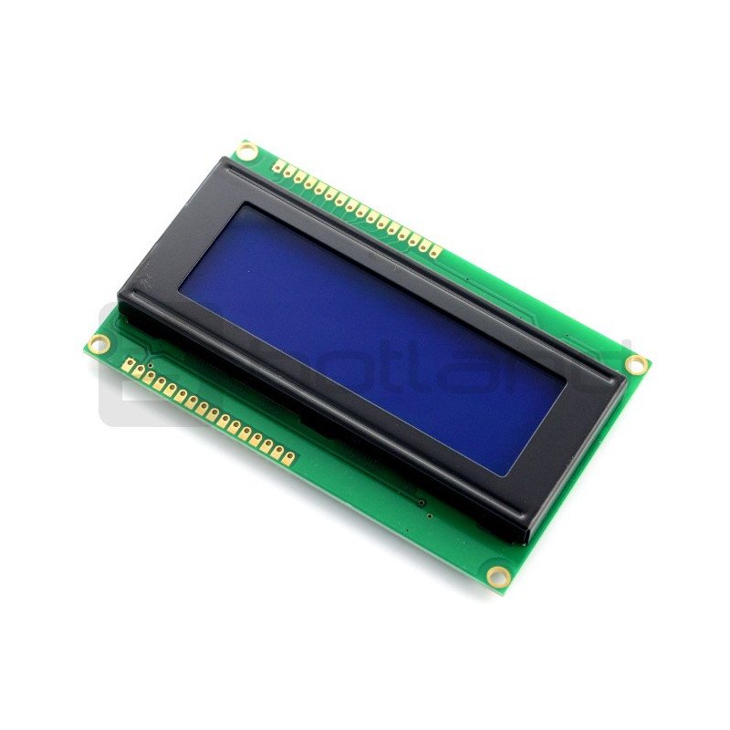 LCD displej 4x20 znaků modrý - dvojitý konektor