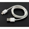 Kabel USB 2.0 typu A - USB 2.0 typu C - 1m bílý - zdjęcie 2