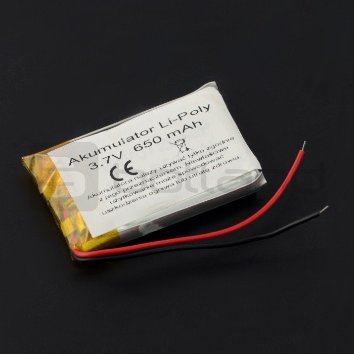 Li-Pol 650mAh 3,7V baterie