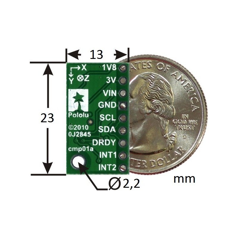 LSM303DLM 3osý digitální akcelerometr + magnetometr - modul