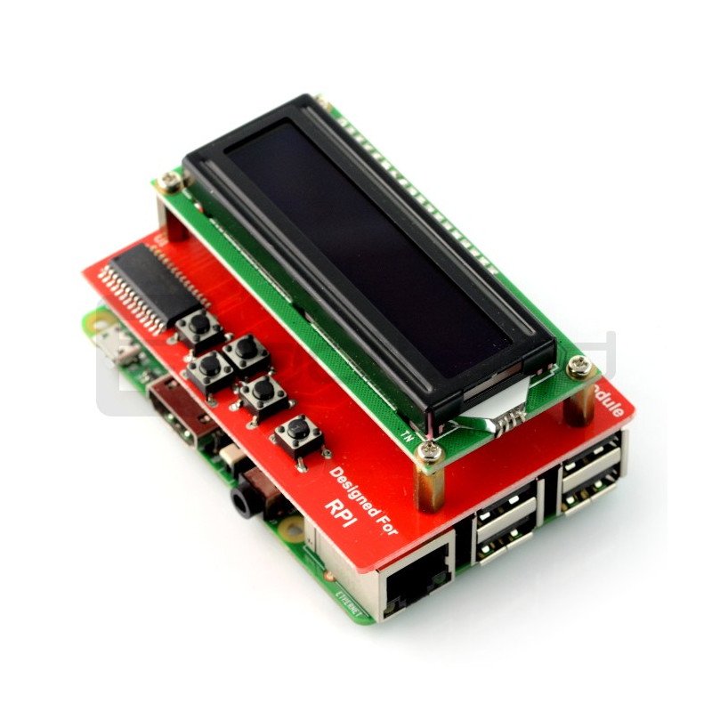 Modul s RGB LCD displejem - překrytí pro Raspberry Pi