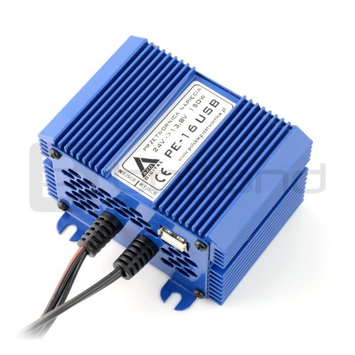 Elektronický převodník AZO Digital PE-16 USB 24 / 12V + USB 150W