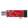 Programátor AVR kompatibilní s páskou USBasp ISP + IDC - červená - zdjęcie 4